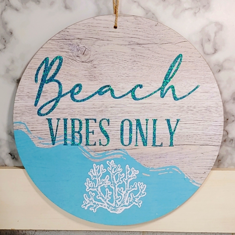 Glitter Beach Vibes Wall Decor